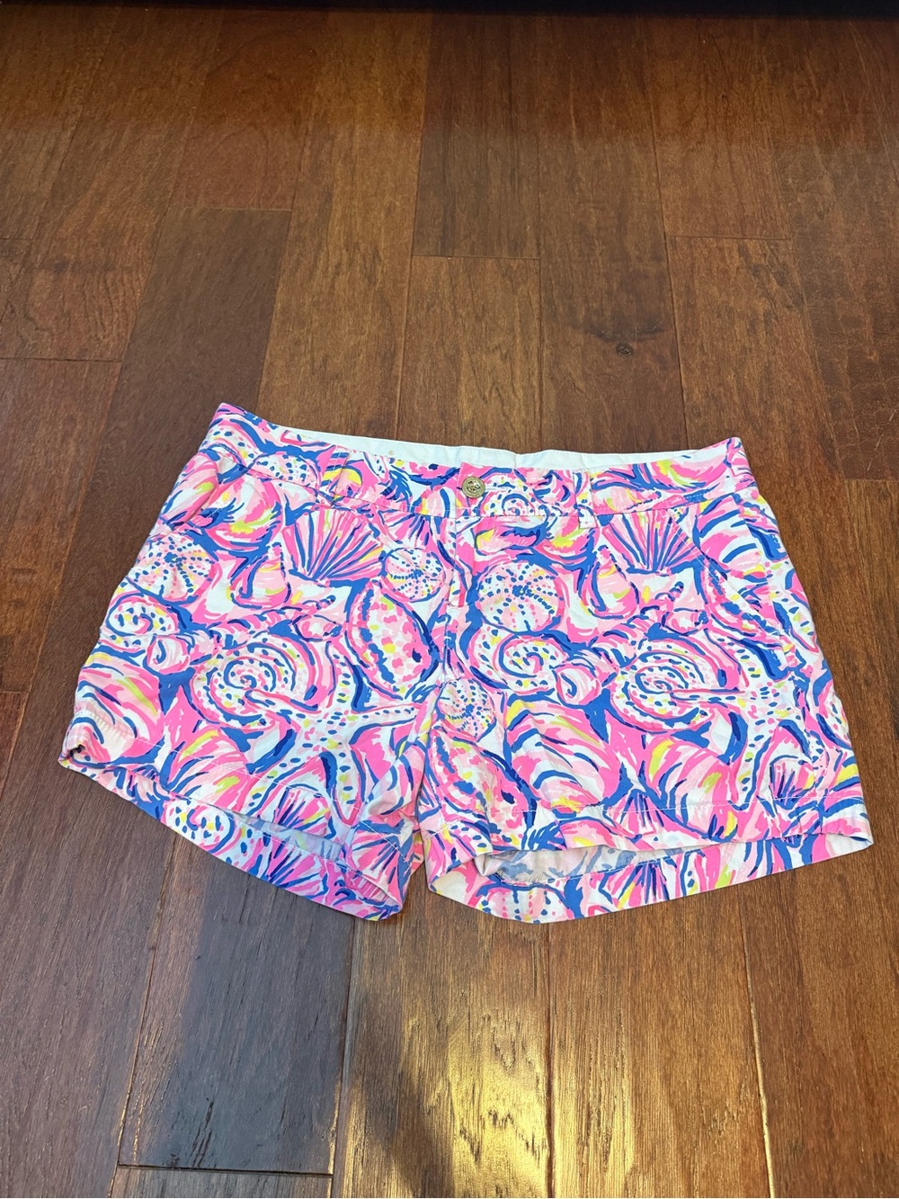 Lilly Pulitzer Pink Multicolor Shell-Print Bermuda Shorts